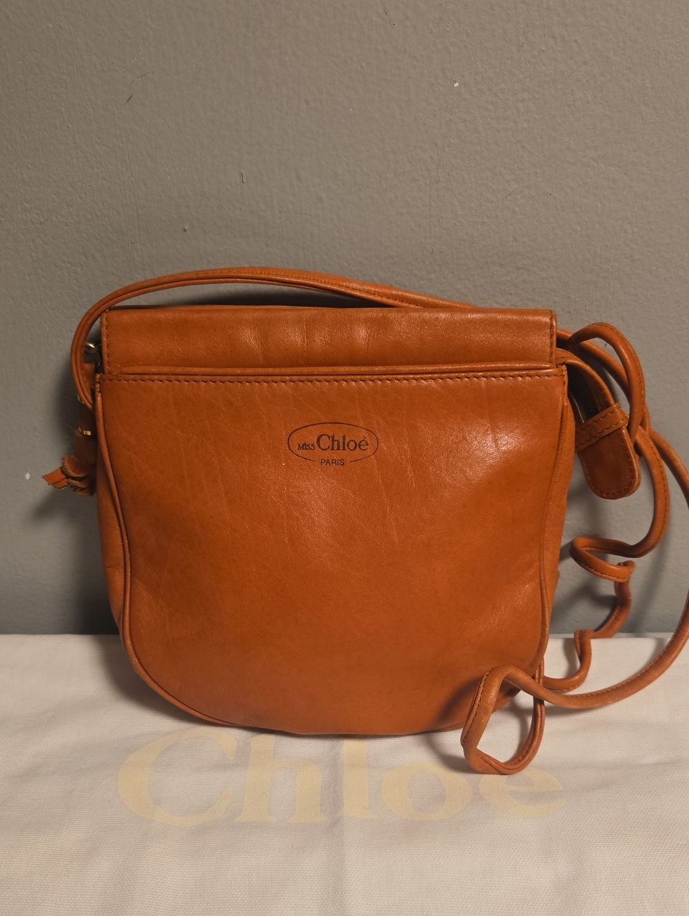 Chloé Cognac Leather Crossbody Bag